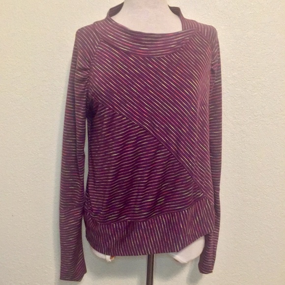🎉Sold🎉 Pullover Stripe Asymmetrical Sweater, Md - Picture 1 of 7